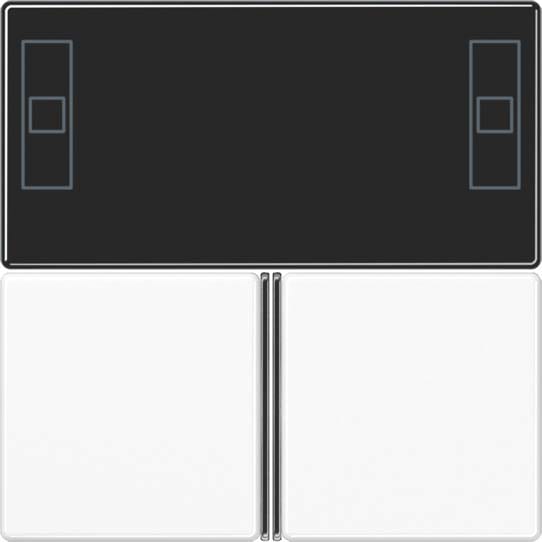 Jung - Module de touche 2 voies pour TH digital, complet / A 500 noir mat