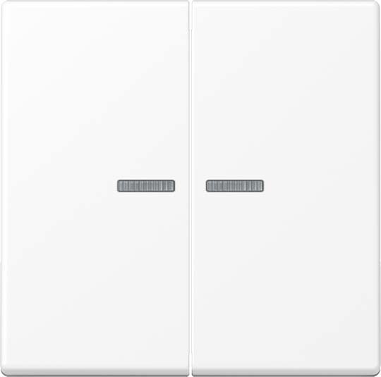Jung - Enjo double touche à voyant pour méca BP-BCU F10 A10xxxST / A 500 Blanc mat
