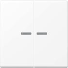 Jung - Enjo double touche à voyant pour méca BP-BCU F10 A10xxxST / A 500 Blanc mat