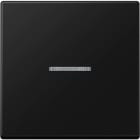 Jung - Enjo simple touche à voyant pour mécanisme BP-BCU F10 A10xxxST / A 500 Noir mat