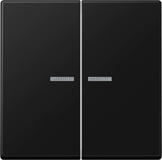 Jung - Enjo double touche à voyant pour mécanisme BP-BCU F10 A10xxxST / A 500 Noir mat