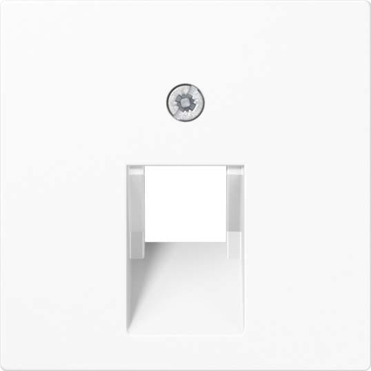 Jung - Enjoliveur RJ 45 simple / A 500 blanc mat pour mécanisme UAE