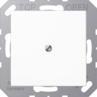 Jung - Enjoliveur + support sortie de fils / Série A 500 blanc mat