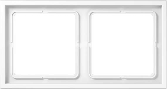 Jung - Cadre 2 postes / LS ZERO blanc mat