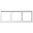 Jung - Cadre 3 postes / LS ZERO blanc mat