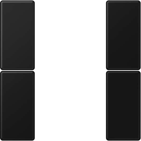 Jung - Module F50 de touche 2 voies, complet / A 500 noir mat