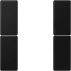 Jung - Module F50 de touche 2 voies, complet / A 500 noir mat