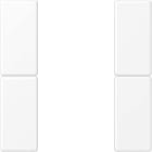 Jung - Module F50 de touche 2 voies, complet / A 500 blanc mat