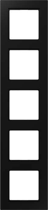 Jung - Cadre de finition 5 postes / Série A 550 noir mat