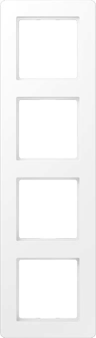 Jung - Cadre de finition 4 postes / Série A 500 Flow blanc mat