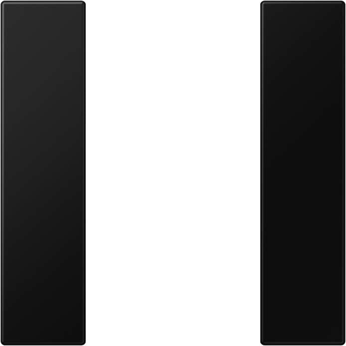 Jung - Module F50 de touche 1 voie, complet / LS 990 noir mat