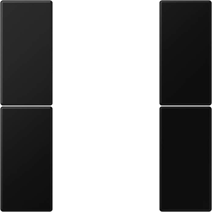 Jung - Module F50 de touche 2 voies, complet / LS 990 noir mat