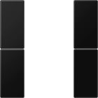 Jung - Module F50 de touche 2 voies, complet / LS 990 noir mat