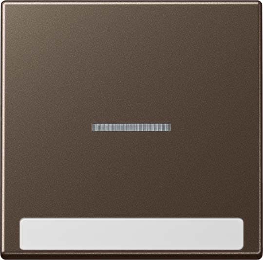 Jung - Enjoliveur simple touche à voyant et PE / Série A 500 Moka