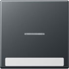 Jung - Enjoliveur simple touche à voyant et PE / Série A 500 Anthracite