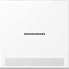 Jung - Enjoliveur simple touche à voyant et PE / Série A 500 Blanc Mat