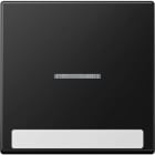 Jung - Enjoliveur simple touche à voyant et PE / Série A 500 Noir Mat