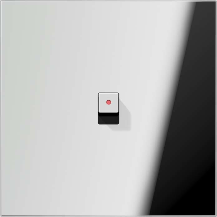 Jung - Enjo simple à voyant avec 1 levier Cube / LS 1912 Chrome