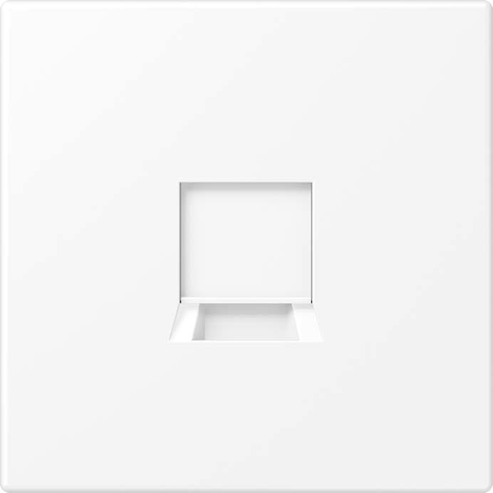 Jung - Enjo LS 990 + support pour prise RJ 45 noyau TE CONNECT. / LS 990 blanc mat