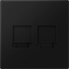 Jung - Enjo LS 990 + support pour prise RJ 45 - 2 noyaux TE-CONNECT. / LS 990 noir mat