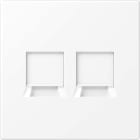 Jung - Enjo LS 990 + support prise RJ 45 - 2 noyaux TE CONNECT. / LS 990 blanc mat