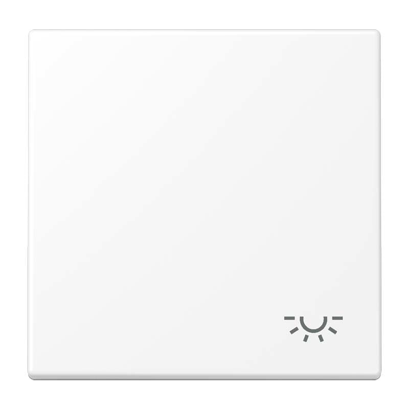 Jung - Enjo avec symbole "lumière" / LS 990 Blanc Mat