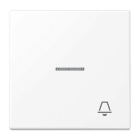 Jung - Enjo avec symb "sonnerie" à voyant / LS 990 Blanc Mat