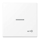 Jung - Enjo avec symb "gâche" à voyant / LS 990 Blanc Mat