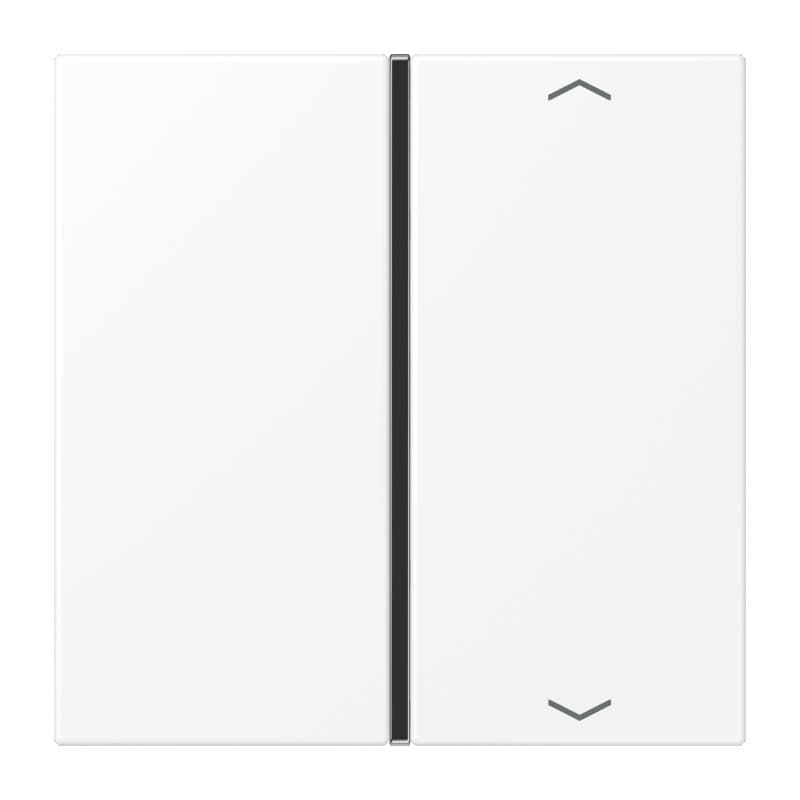 Jung - Touche 1 voie avec flèches platine F40 / LS 990 Blanc Mat