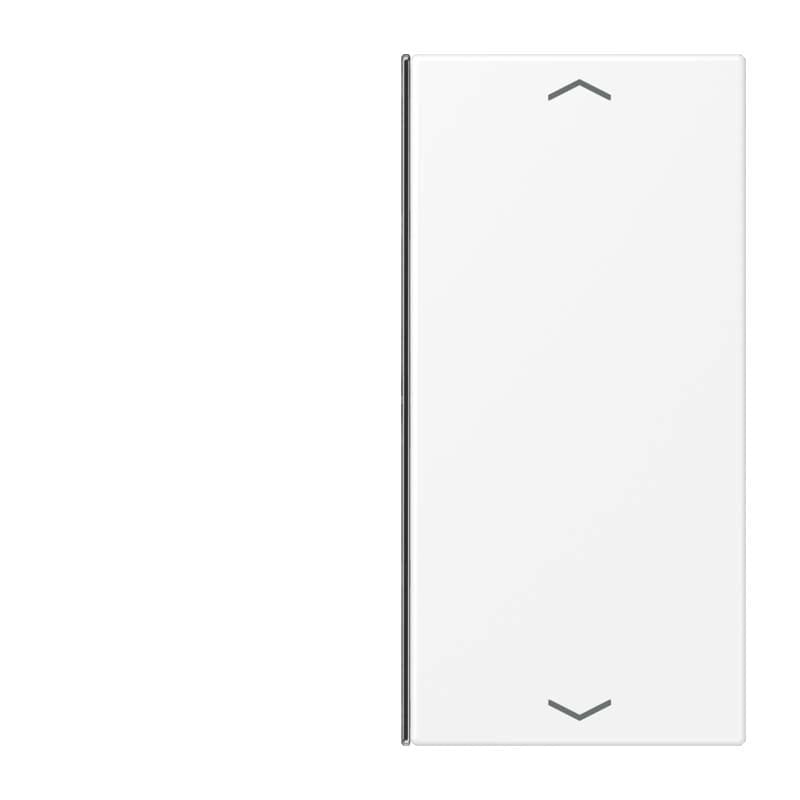 Jung - Touche 2 voies avec flèches platine F40 / LS 990 Blanc Mat