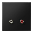 Jung - Connecteur Multimédia Chinch Audio / LS 990 Noir Mt