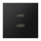 Jung - Connecteur Multimédia 2 x HDMI / LS 990 Noir Mt
