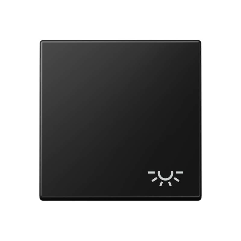 Jung - Enjoliveur avec symbole "lumière" / Série A 500 Noir Mat