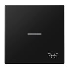 Jung - Enjo avec symb "lumière" à voyant / LS 990 Noir Mat