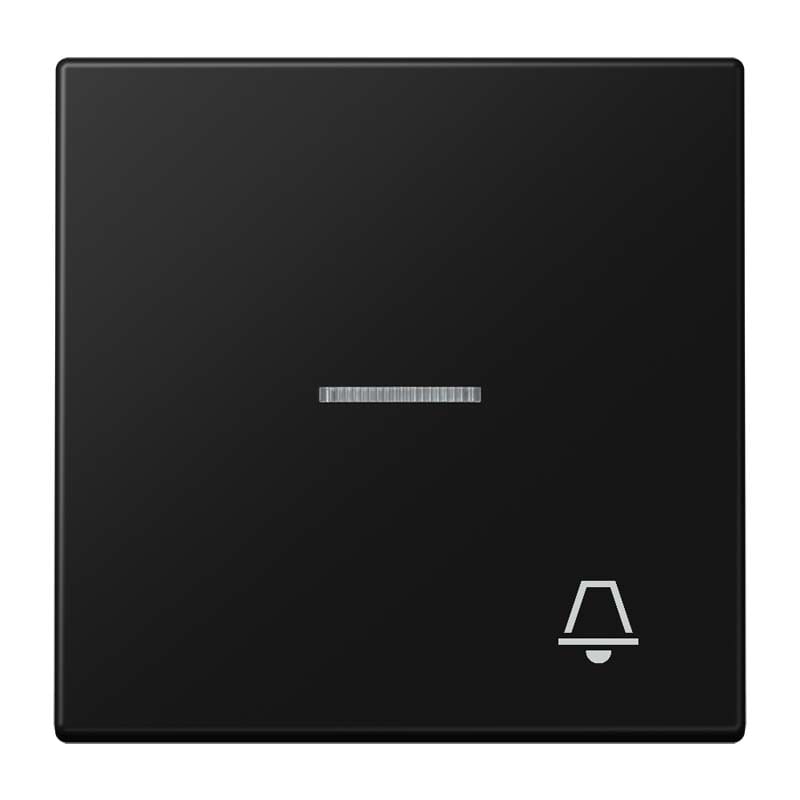 Jung - Enjo avec symb "sonnerie" à voyant / LS 990 Noir Mat