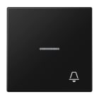 Jung - Enjo avec symb "sonnerie" à voyant / LS 990 Noir Mat