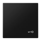 Jung - Enjoliveur simple touche avec symbole "gâche" / LS 990 Noir Mat