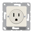 Jung - Prise US-Norm NEMA 15 Ampères / 50x50 mm Ivoire