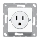 Jung - Prise US-Norm NEMA 15 Ampères / 50x50 mm Blanc