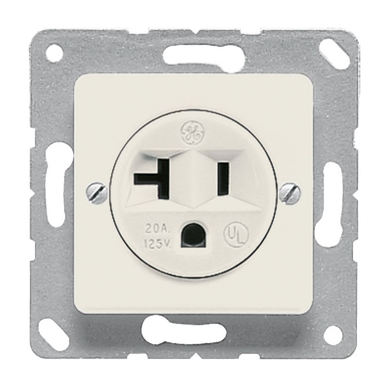 Jung - Prise US-Norm NEMA 20A Ampères / 50x50 mm Ivoire