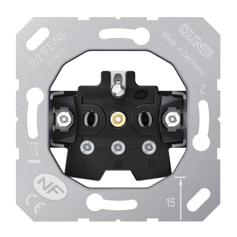 Jung - Mécanisme prise Franco/belge à griffes 2 pôles + terre 16 ampères