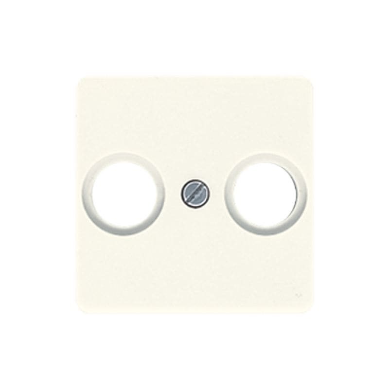 Jung - Enjoliveur pour prise TV-FM / 50x50 mm Ivoire