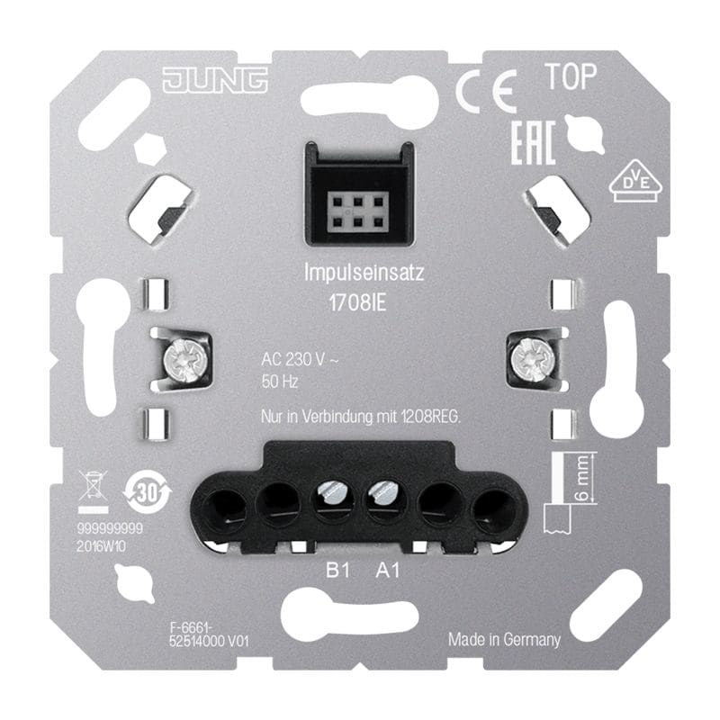 Jung - Mécanisme à impulsion pour unité d'alim. 1208 REG