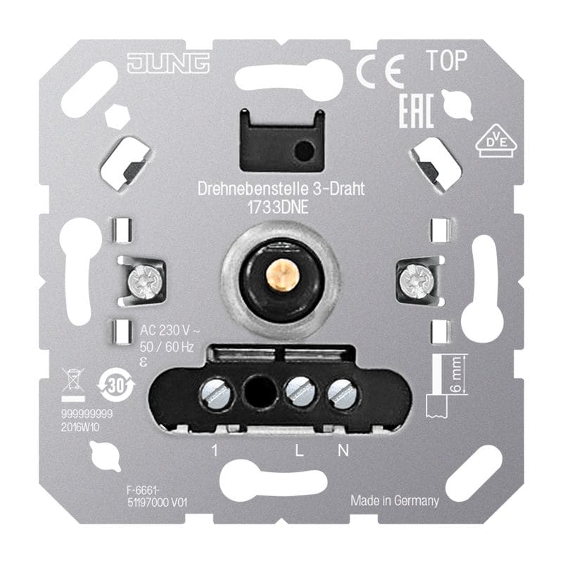 Jung - Mécanisme satellite pour variateur rotatif 1730DD et 1731DD / Encastrable