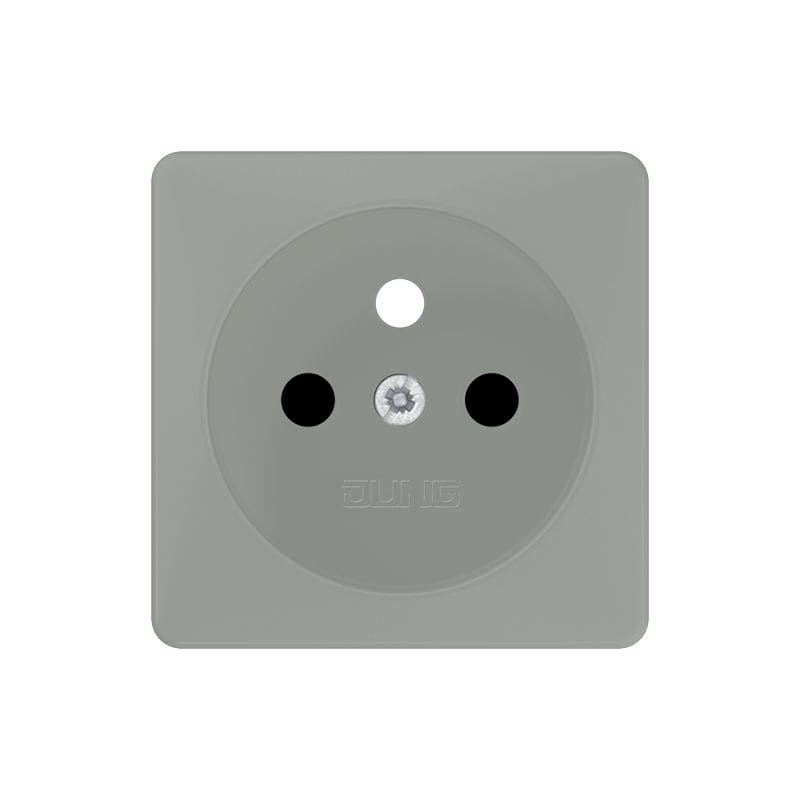 Jung - Enjoliveur 50x50 mm prise de courant 2P+T / gris pour mécanisme  152...x