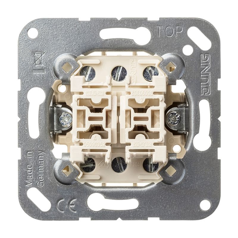 Jung - Mécanisme encastrable double bouton poussoir 2 inverseurs