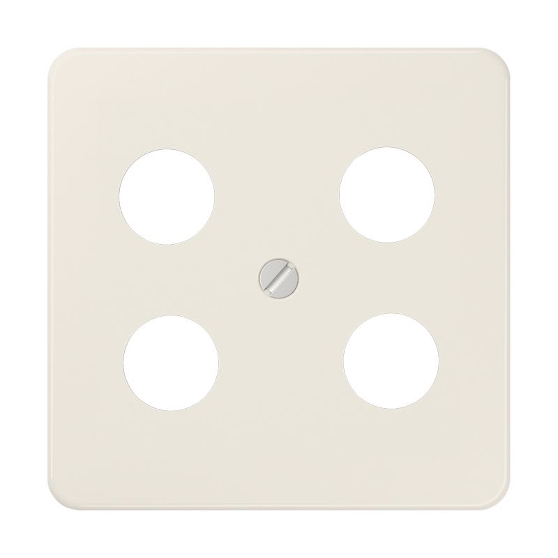 Jung - Enjo pour prise TV-FM - SAT à 4 fiches / CD 500 Ivoire