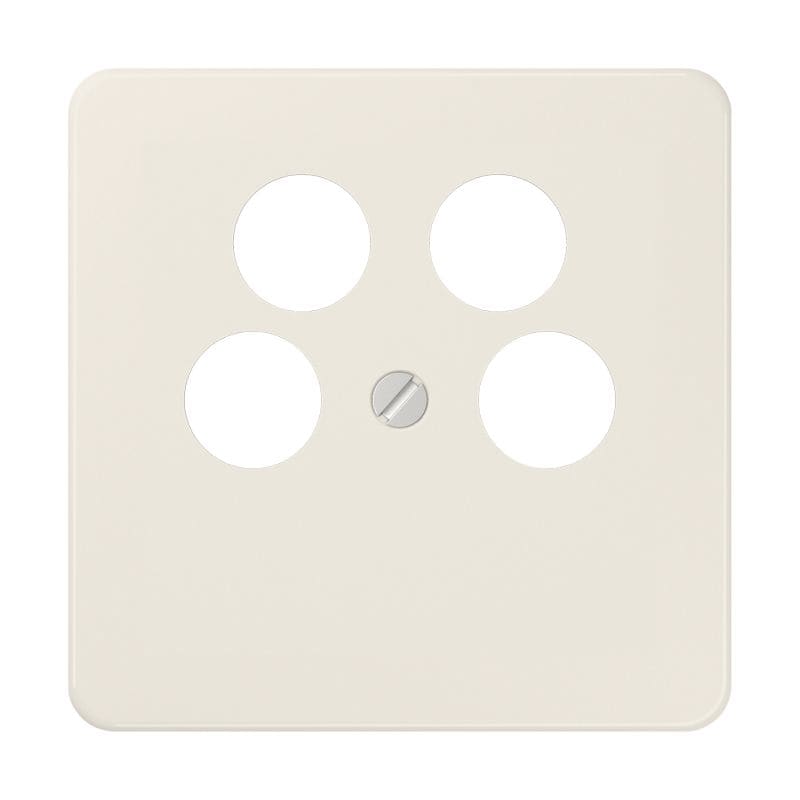 Jung - Enjo pour prise TV-FM - SAT à 4 fiches / CD 500 Ivoire