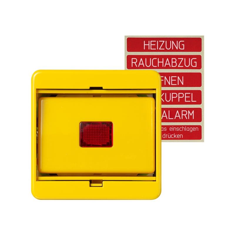 Jung - Enjoliveur de finition bris de glace avec touche et vitre / CD 500 Jaune