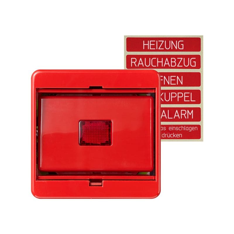 Jung - Enjoliveur de finition bris de glace avec touche et vitre / CD 500 Rouge